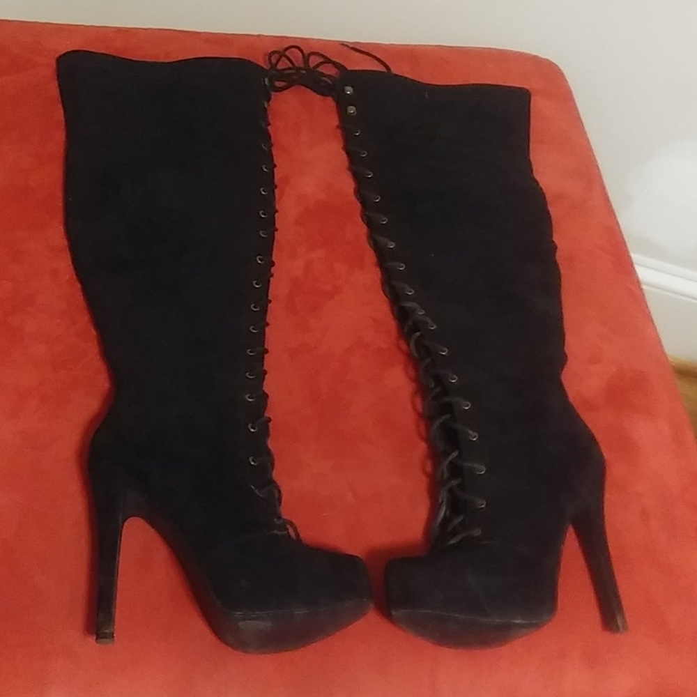 Tall black boots